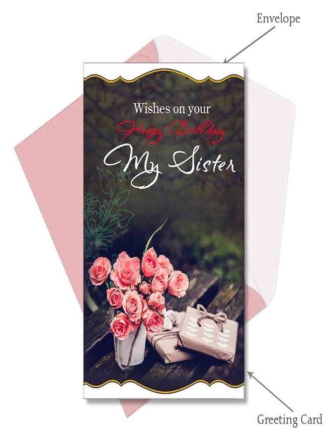 Alwaysgift Happy Birthday Sister Greeting Card, Happy Birthday Greeting Card For Sister, Birthday Greeting Card, Sister Birthday Gift (Design-2) - Image 2